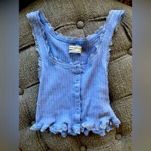 Y2K Periwinkle blue top